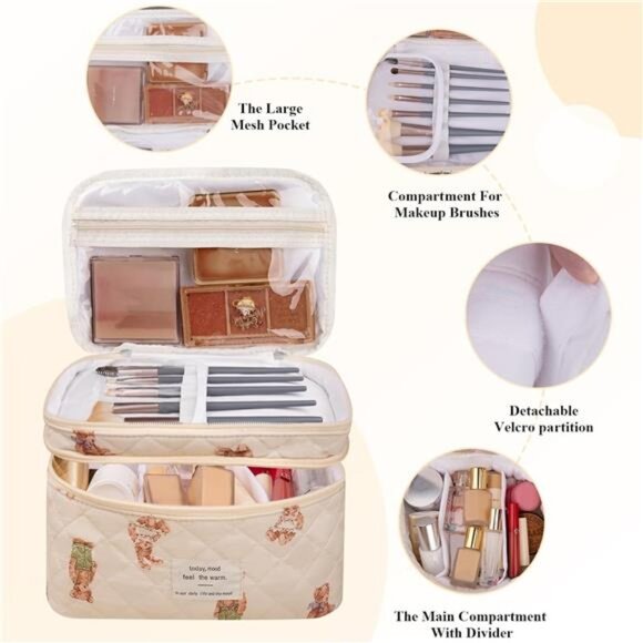 Large Makeup Bag, Cute Cosmetic Bag 018 - Picture 2 of 3